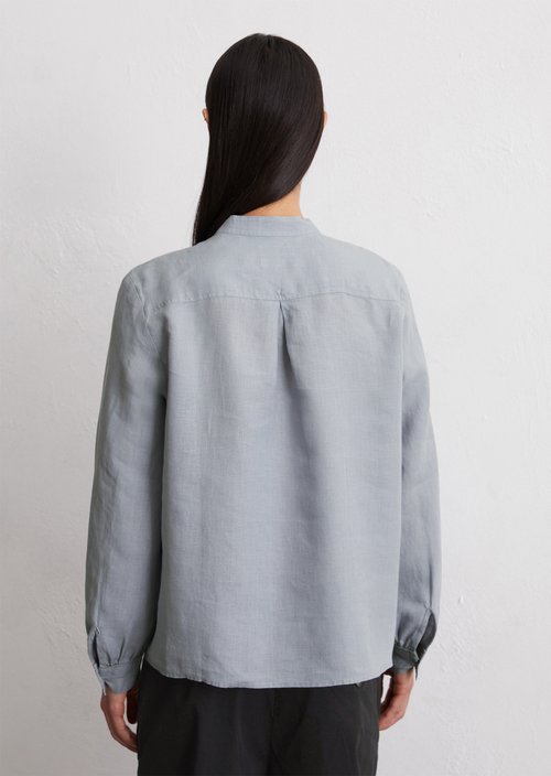 Linen tunic blouse regular — Light blue
