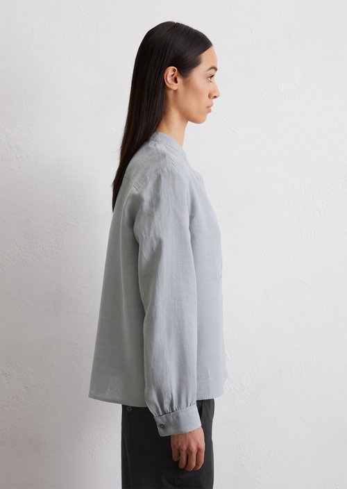Linen tunic blouse regular — Light blue