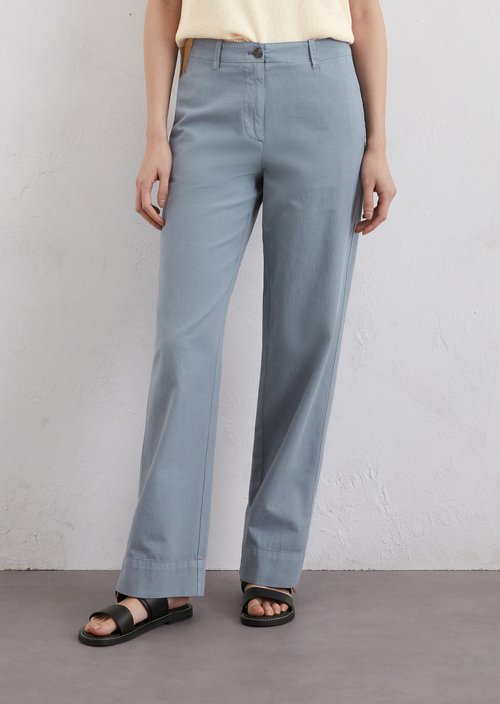 Wide trousers model Lande long — Light blue