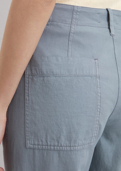 Wide trousers model Lande long — Light blue