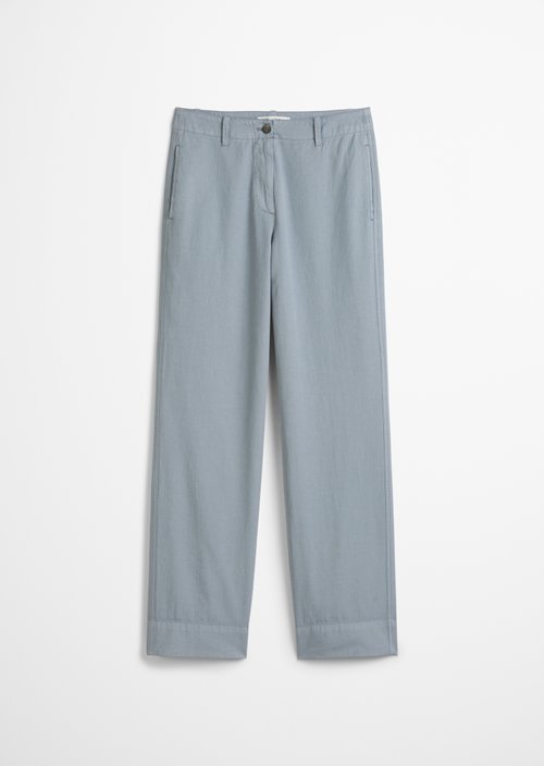 Wide trousers model Lande long — Light blue