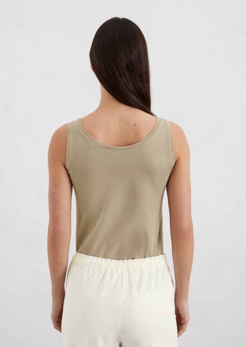 Regular tank top — Beige