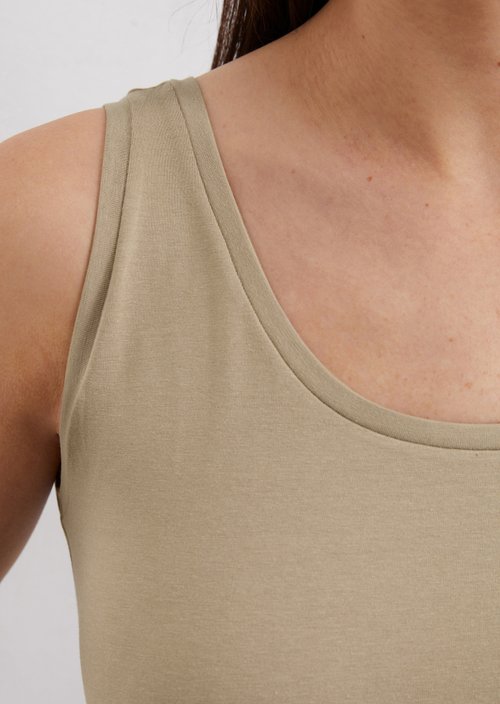Regular tank top — Beige