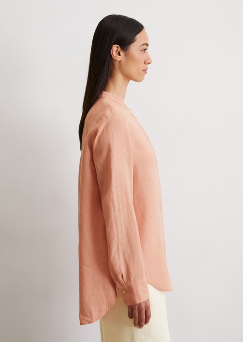 A-shape linen blouse regular — Light red