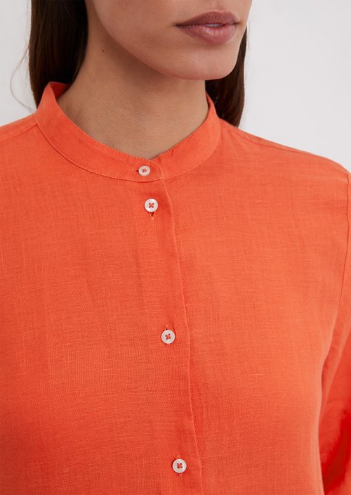 A-shape linen blouse regular — Light red