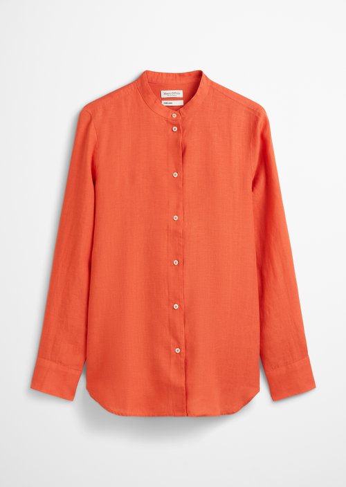 A-shape linen blouse regular — Light red