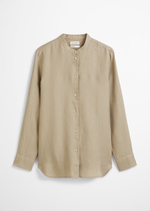 A-shape linen blouse regular — Beige