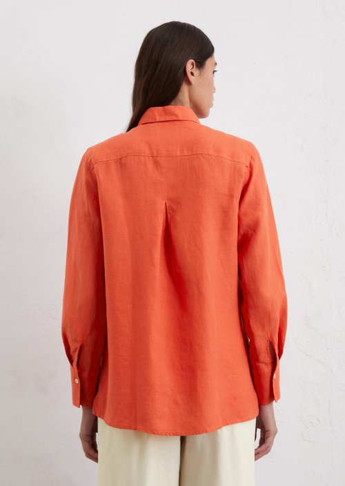 Linen blouse regular — Light red
