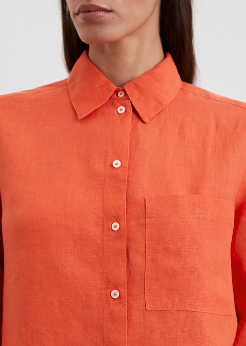 Linen blouse regular — Light red