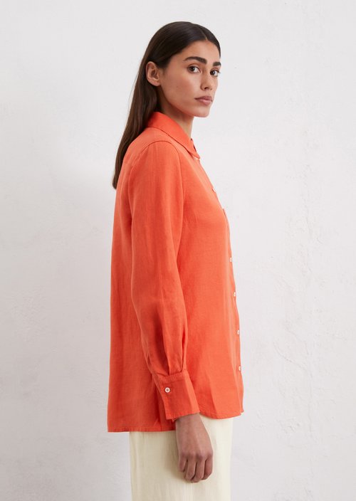 Linen blouse regular — Light red