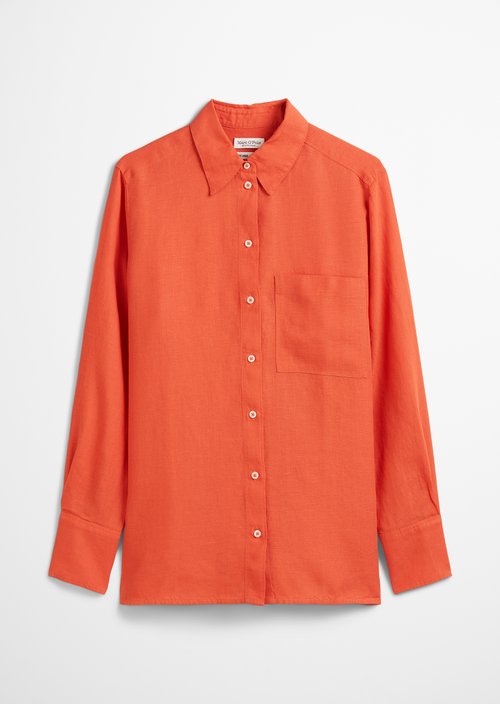 Linen blouse regular — Light red