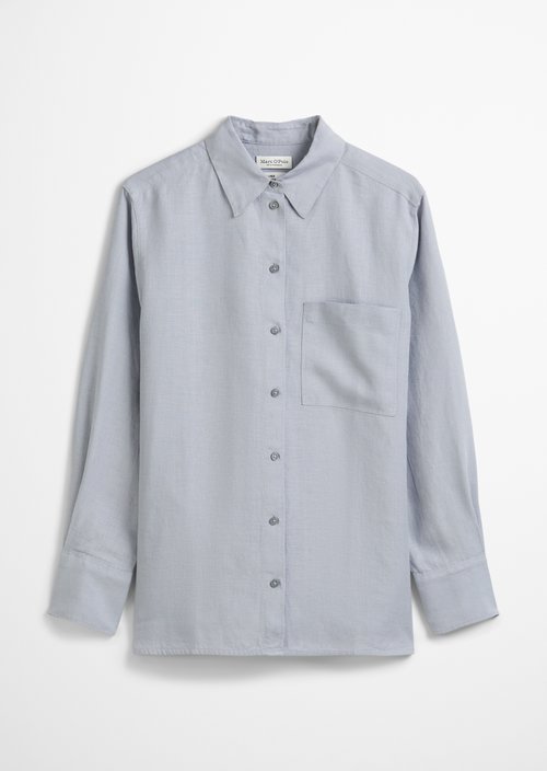 Linen blouse regular — Light blue