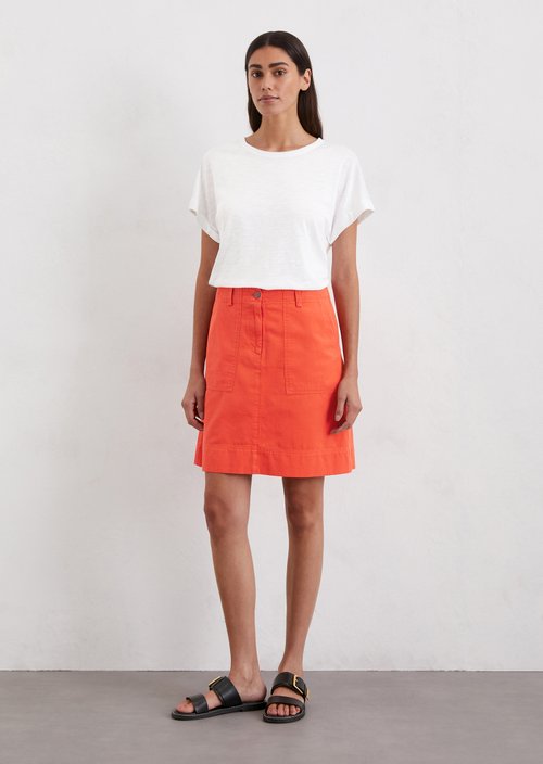 Flared mini skirt — Light red