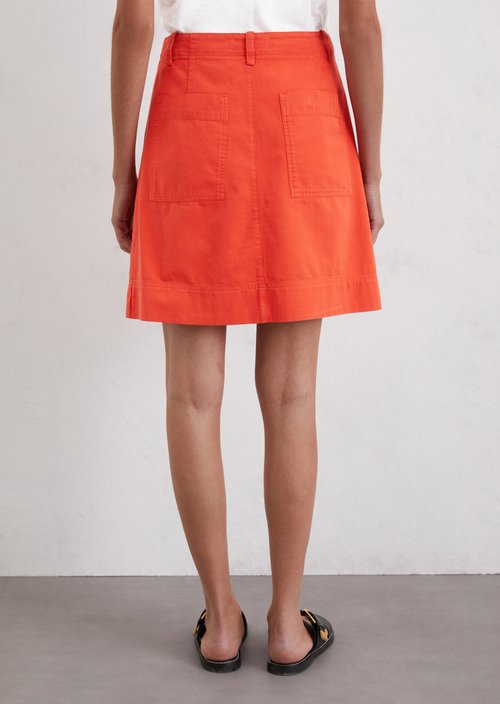 Flared mini skirt — Light red