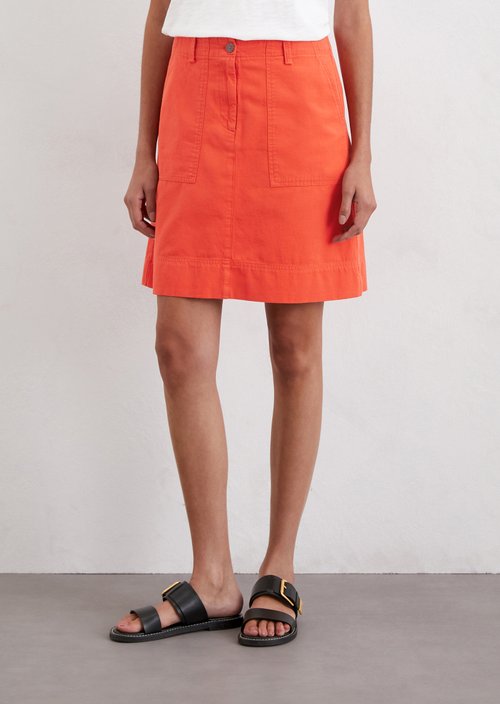 Flared mini skirt — Light red