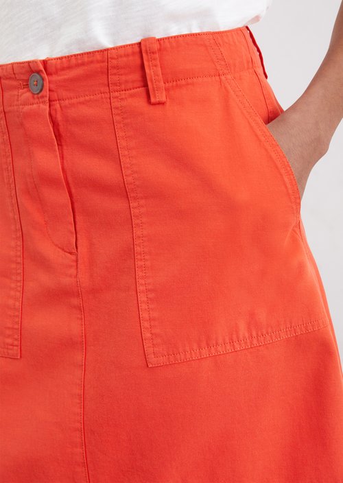 Flared mini skirt — Light red