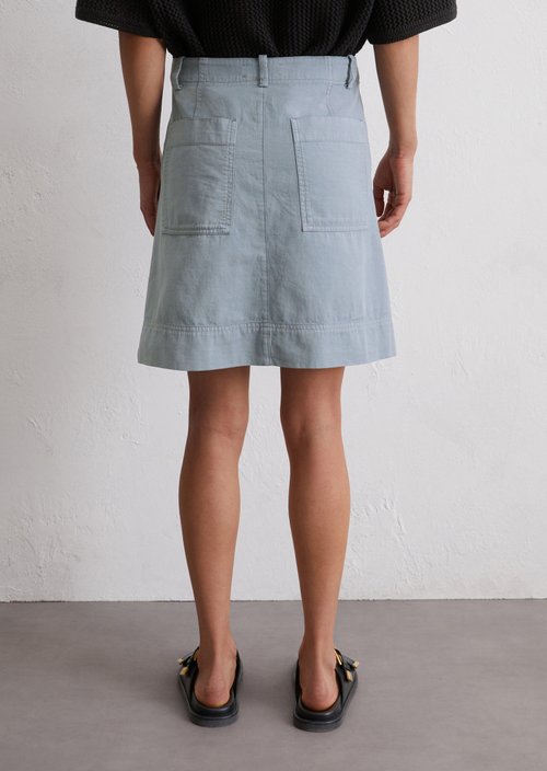Flared mini skirt — Light blue