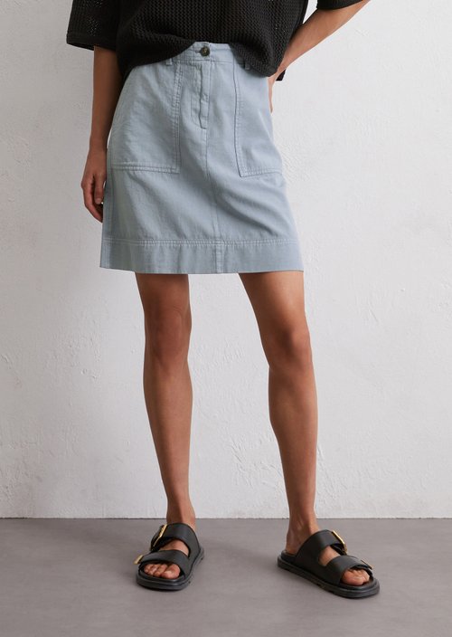 Flared mini skirt — Light blue