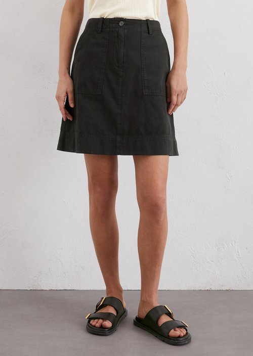 Flared mini skirt — Black