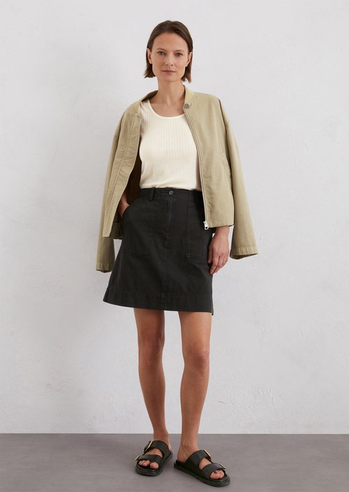 Flared mini skirt — Black