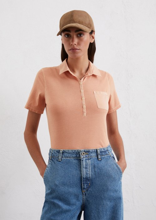 Short sleeve polo shirt slim — Light red