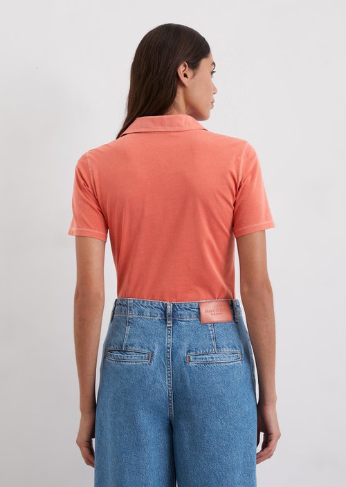 Short sleeve polo shirt slim — Light red