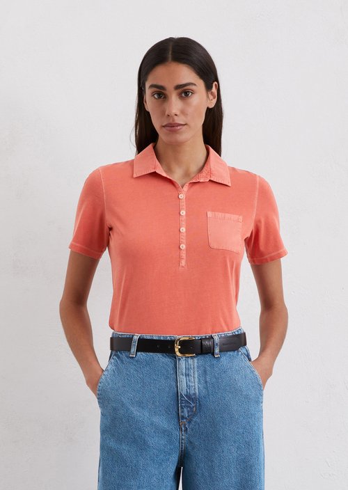 Short sleeve polo shirt slim — Light red