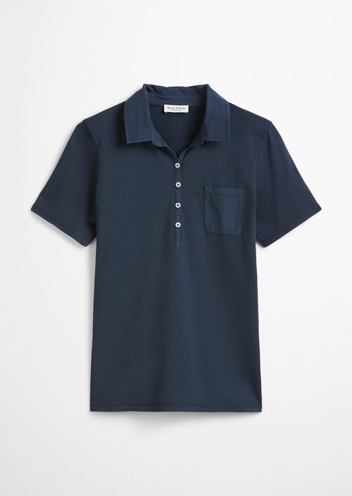 Short sleeve polo shirt slim — Dark blue
