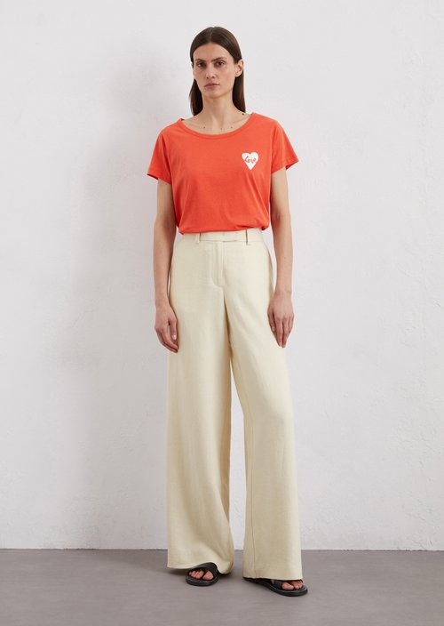 Print T-shirt regular — Light red