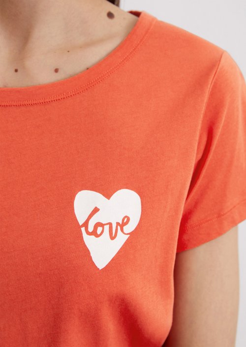 Print T-shirt regular — Light red