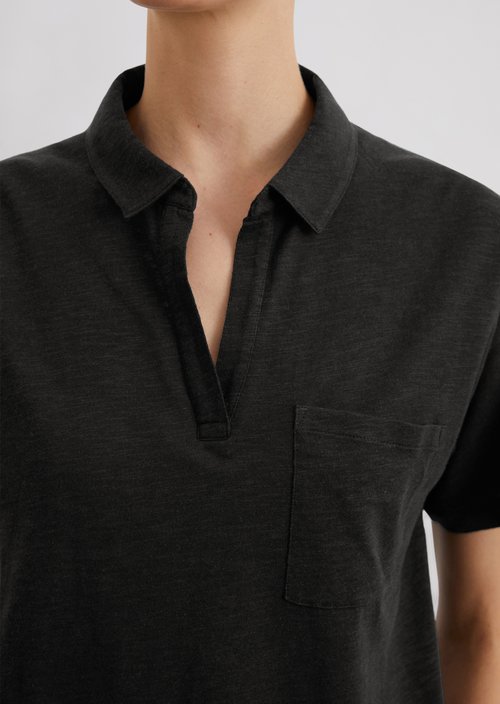 Regular polo shirt — Black
