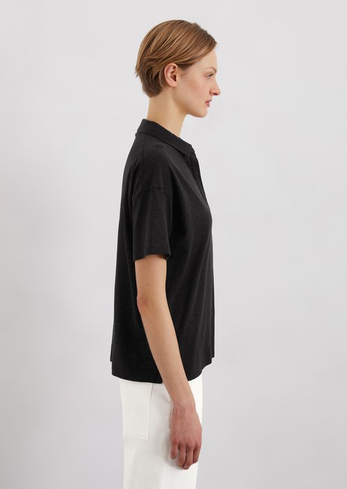Regular polo shirt — Black