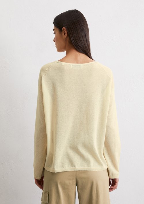 Oversize fine knit sweater — Natural cotton
