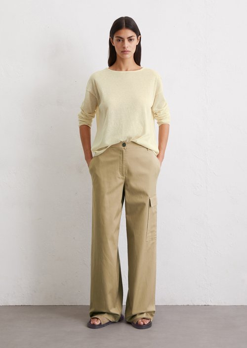 Oversize fine knit sweater — Natural cotton