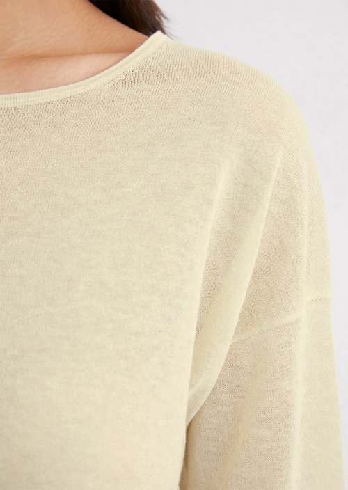 Oversize fine knit sweater — Natural cotton