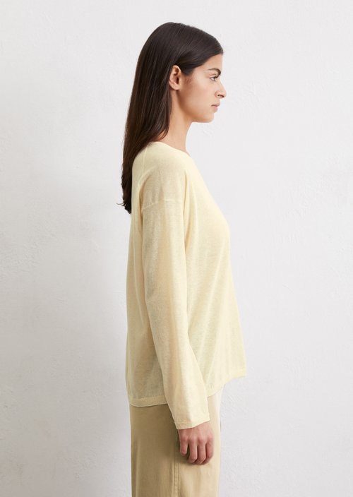 Oversize fine knit sweater — Natural cotton