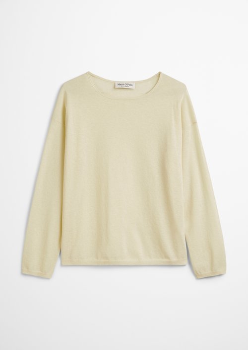 Oversize fine knit sweater — Natural cotton