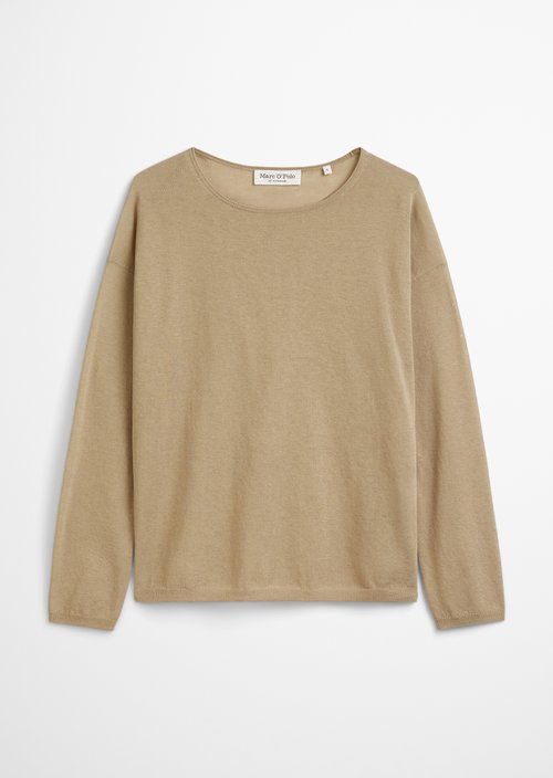 Oversize fine knit sweater — Beige