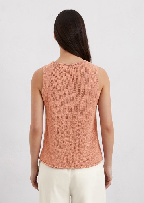 Knitted top slim — Light red