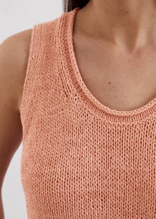Knitted top slim — Light red