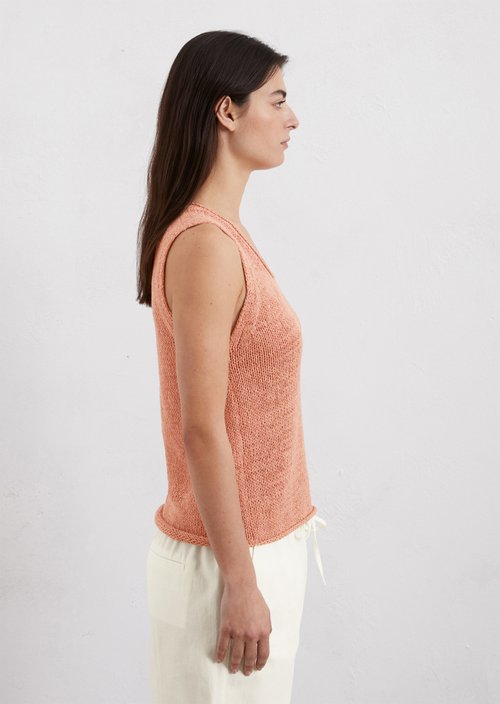 Knitted top slim — Light red