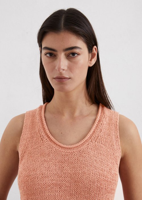 Knitted top slim — Light red