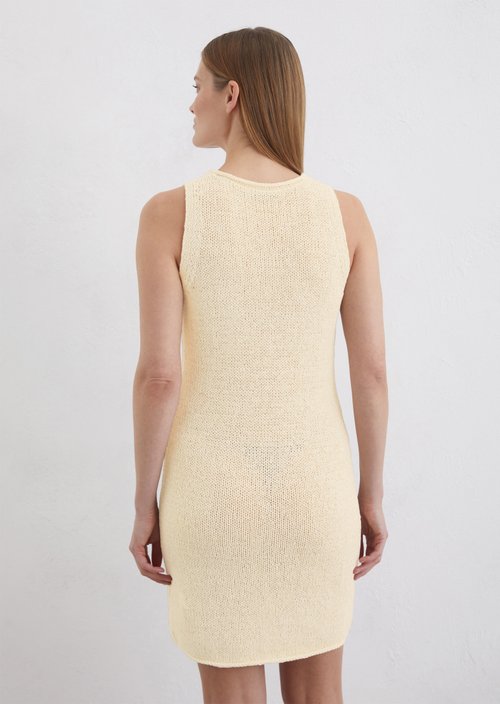 Sleeveless knitted dress slim — Natural cotton