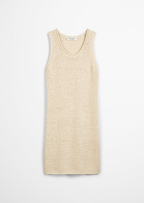 Sleeveless knitted dress slim — Natural cotton