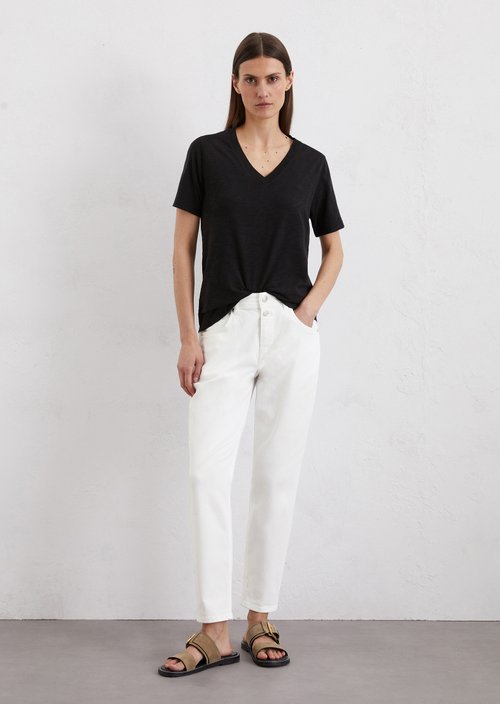 Jeans model Theda boyfriend — White