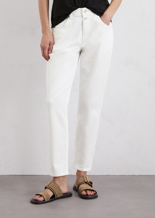 Jeans model Theda boyfriend — White