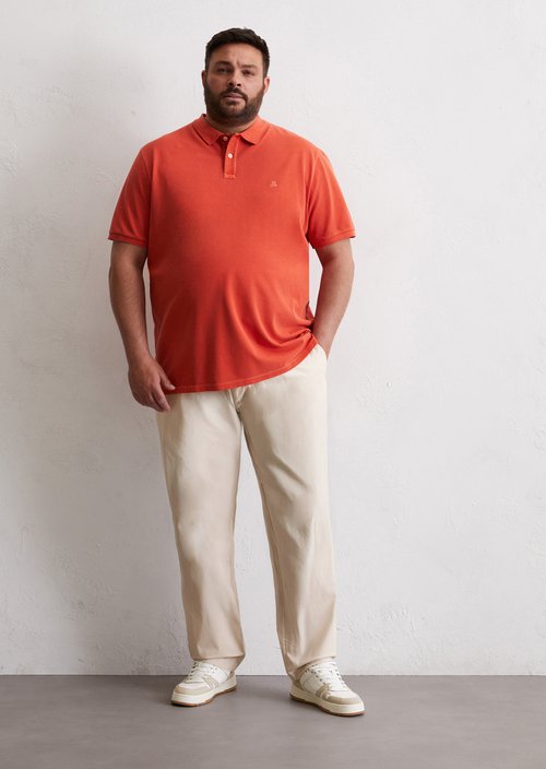 Piqué regular polo shirt — Orange