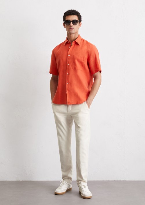 Regular short-sleeved shirt — Orange