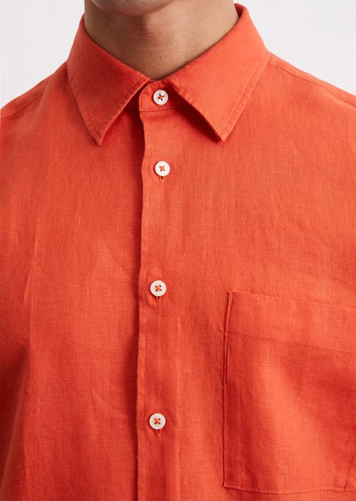 Regular short-sleeved shirt — Orange