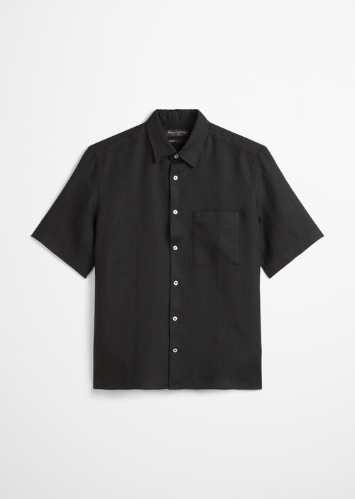 Regular short-sleeved shirt — Black